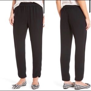 J Crew Black Woven Reese Pull On Pants